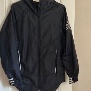 Adidas Black Hooded windbreaker Jacket